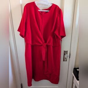 Tahari Arthur S. Levine Red Tie-Front Women's Dress